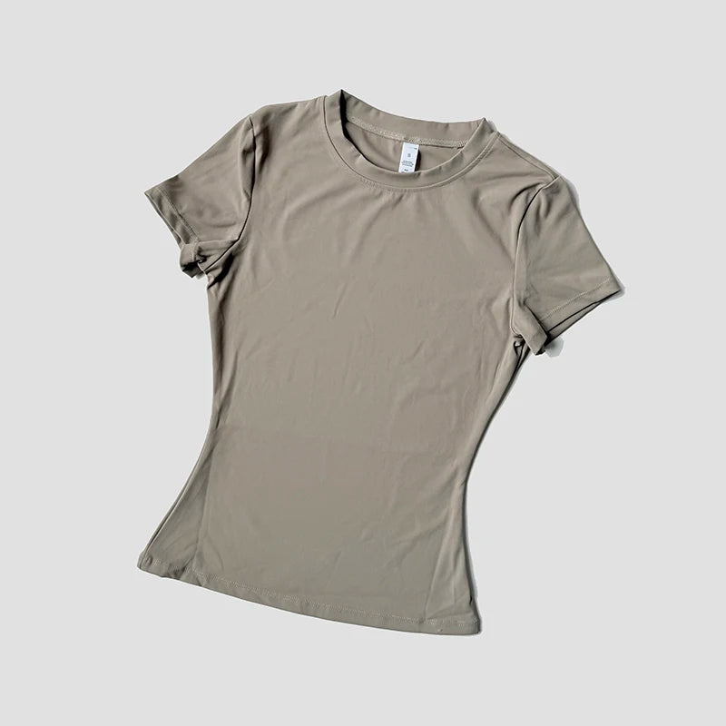 Women Yoga Top Seamless Sport T Shirts Fitness Clothes Short Sleeve Yoga Shirt Gym Top Running Active Wear Quick Pick Grocers